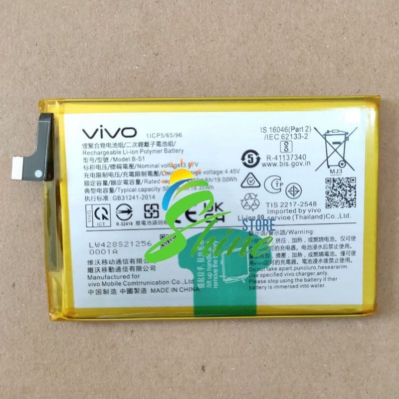 Baterai Batre Vivo B-S1 Original HP Vivo Y21 2021 V2111 Battery Batrei Tanam Y21 2021 BS1