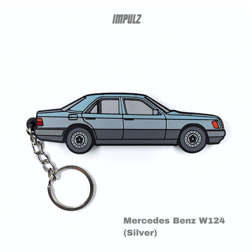 Impulz Keychain / Gantungan Kunci – Mercedes Benz W124 / Boxer (Silver)