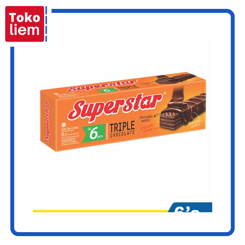 

Superstar Wafer Triple Chocolate 6X16G