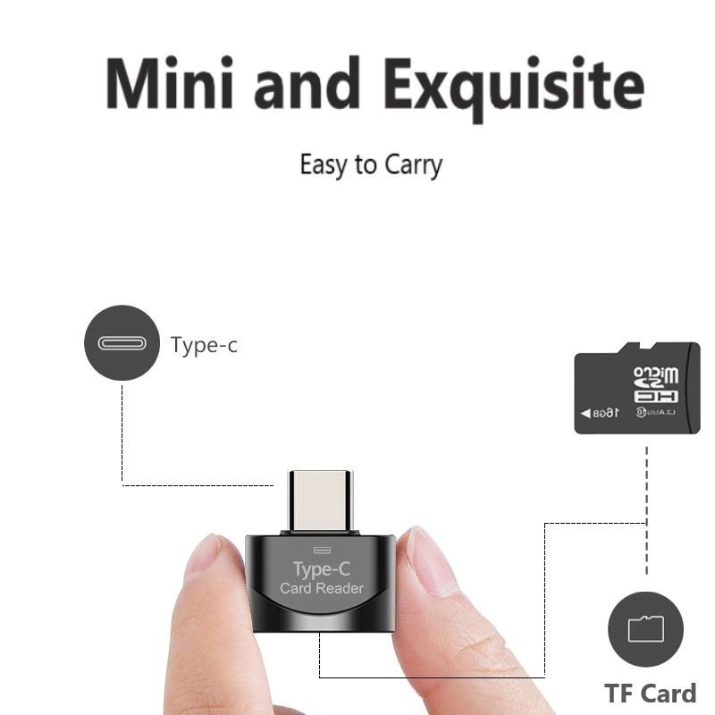 Mini OTG USB Type C to Micro SD Card Reader - P31