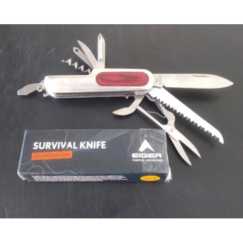 Outdoor Pisau Lipat Eiger1989 Bishop 6119 Knives Multi Tools - Original