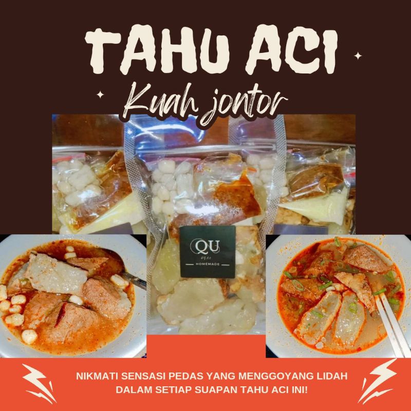 

Tahu aci kuah jontor (porsi kenyang)
