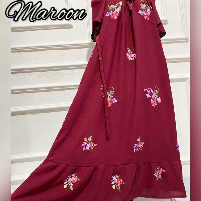 Discount ✔️ Dress Pompom Daster Fuji Crinkle Pompom Terbaru