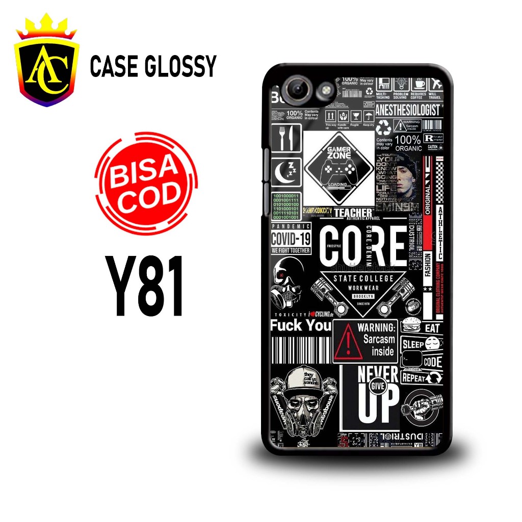 Case Vivo y81 Vivo y83 Vivo y93 Vivo y95 Vivo y91C Terbaru  - Hardcase 2d glossy - kesing hp - Hardc