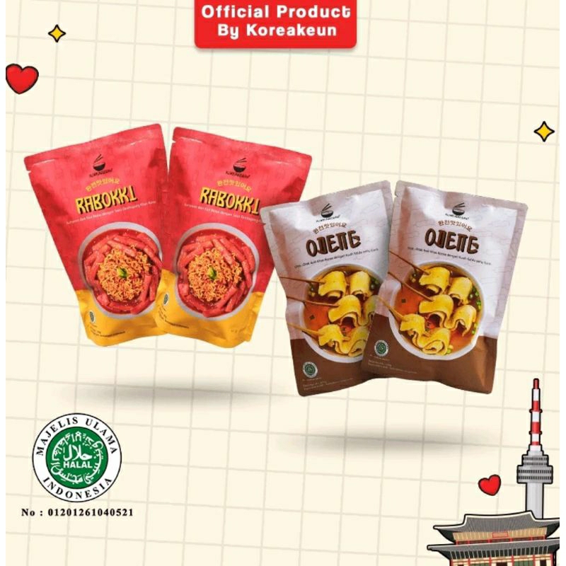 

KOREAKEUN Paket Nyetok Mix Rabokki Odeng Makanan Korea Halal Ter Worth It