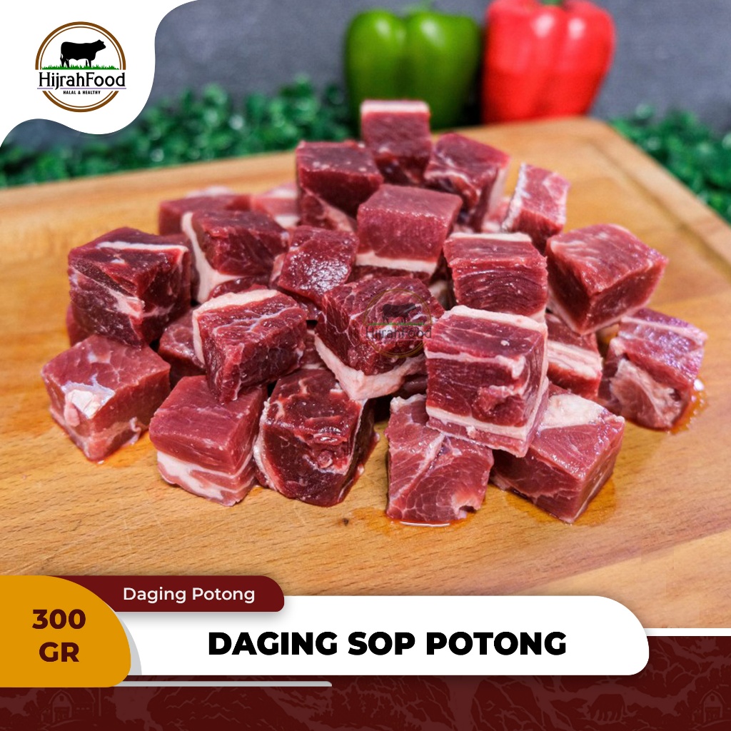 

Hijrahfood Daging Sapi Potong Dadu AUS Sop Rawon Soto 300gr