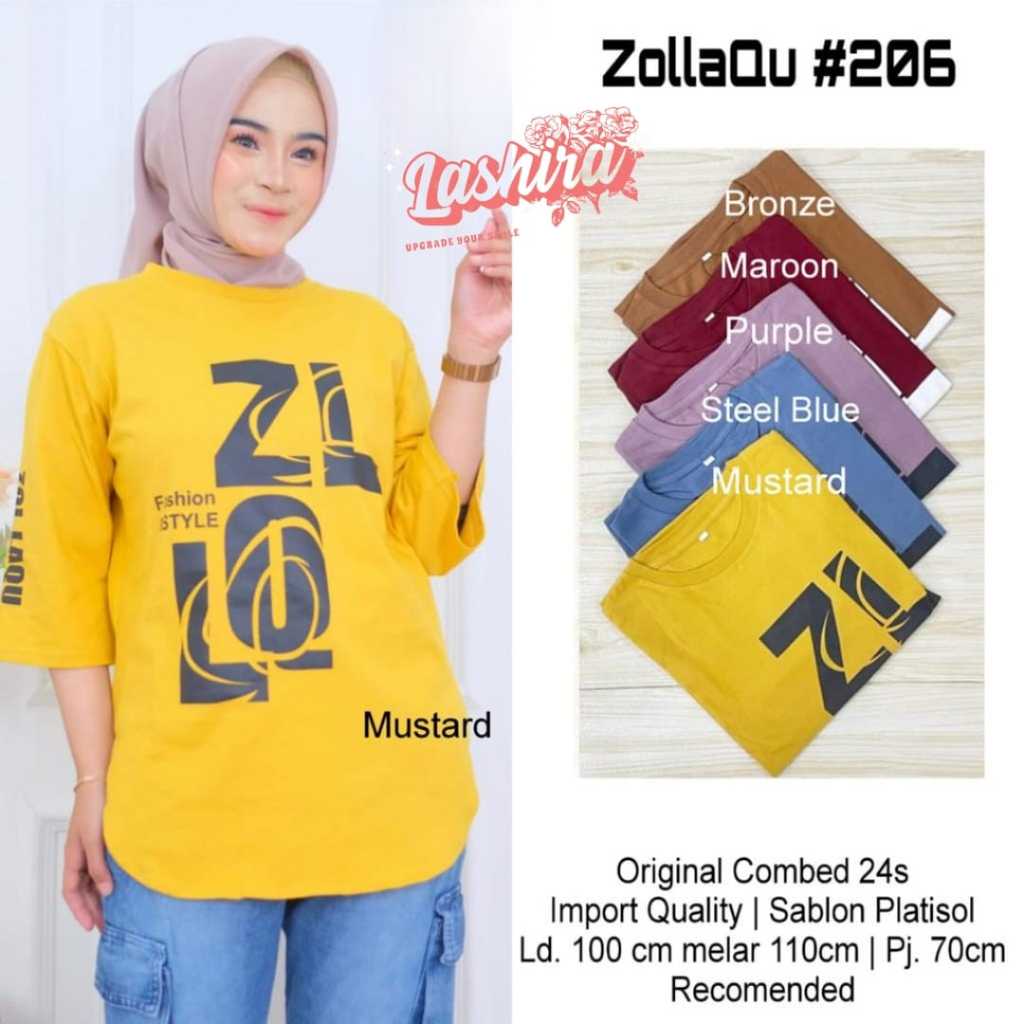 zolaqu-206 kaos jumbo ld 110 blouse bluss blus bluse baju atasan katun wanita perempuan cewek remaja