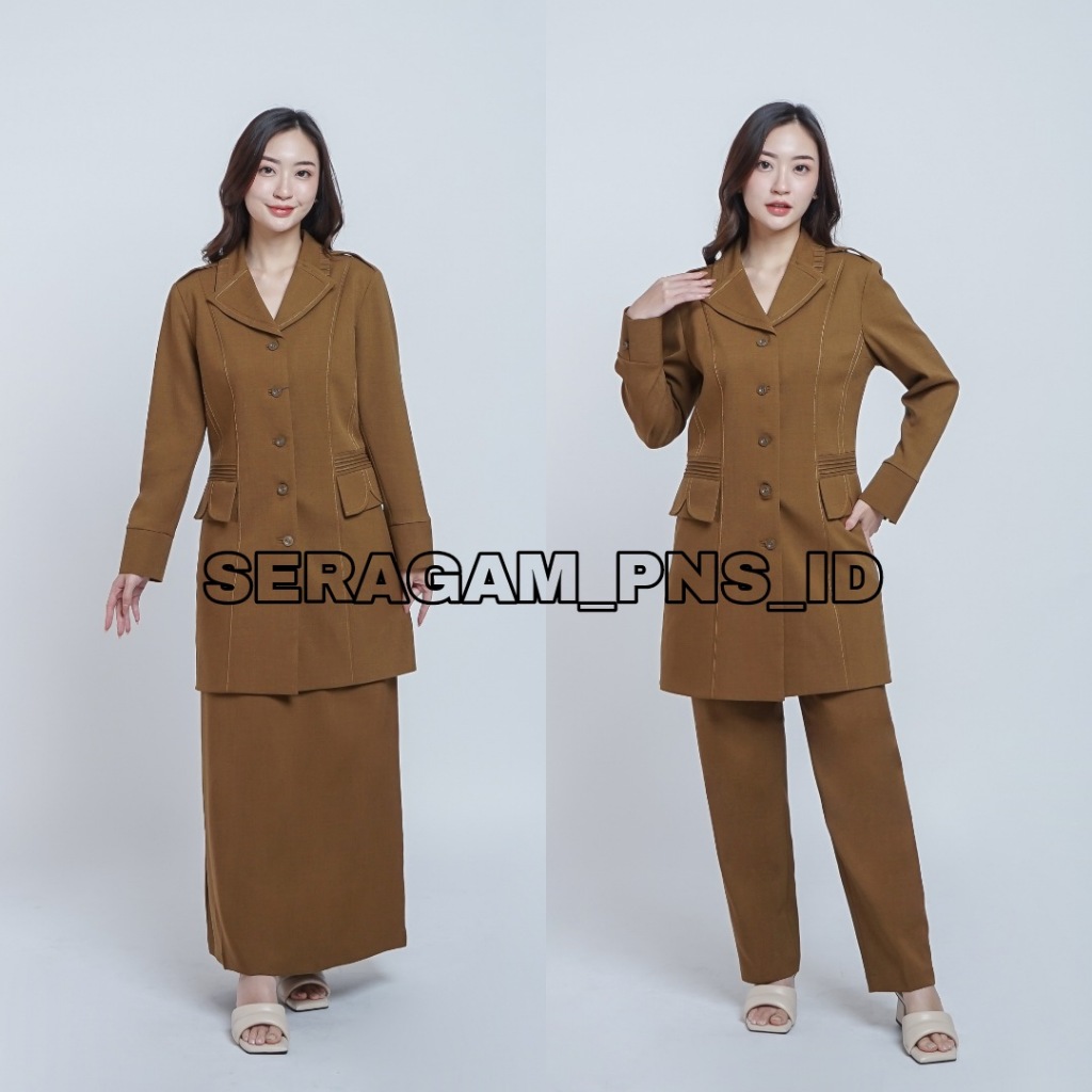 Blazer Wanita / Baju PDH PNS Wanita / Seragam Semi Tunik Wanita / Baju Guru Wanita - 6611 Pemda Aceh