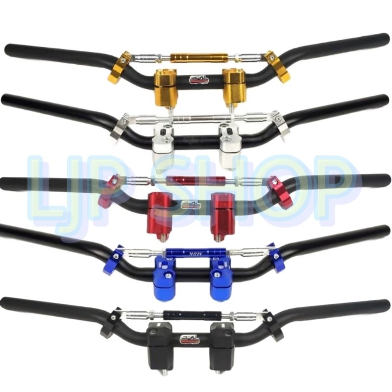 ( PAKET MURAH ) STANG FATBAR RZR ORIGINAL PLUS PALANG DAN RAISER STANG CNC SEMUA MOTOR VIXION RX KIN