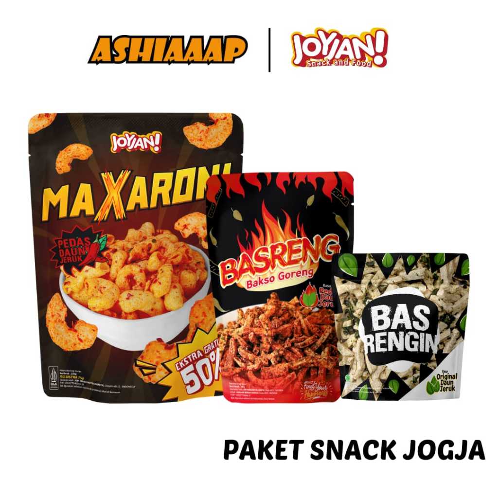 

3PCS Paket Snack Ashiaaap - Basreng + Maxaroni + Basrengin Makanan Ringan By Atta Halilintar