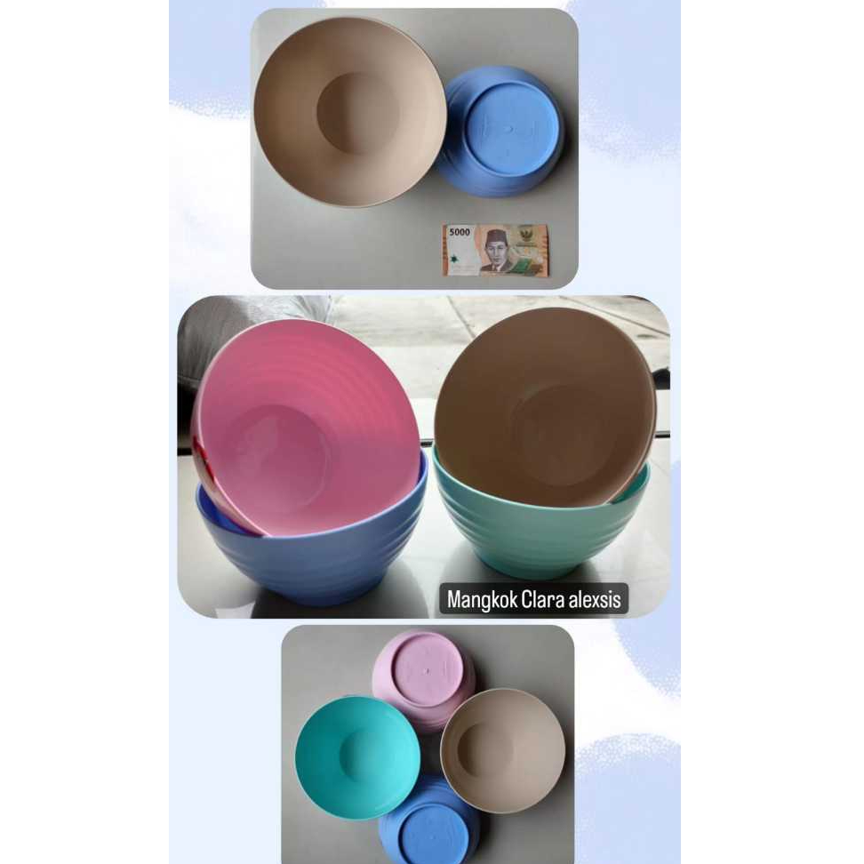 MANGKOK PLASTIK CLARA ALEXSISH / MANGKOK BAKSO WARNA PASTEL / MANGKUK SERBAGUNA