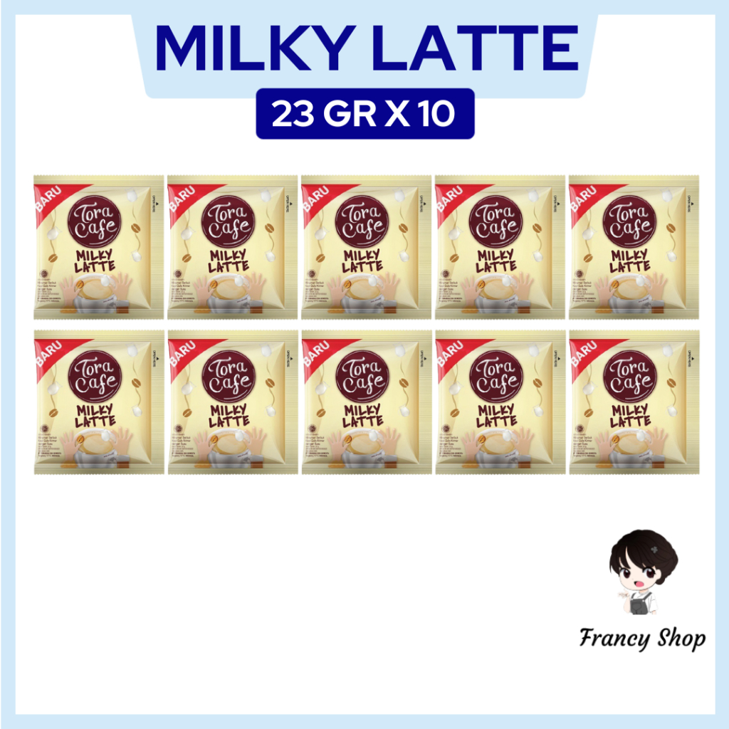 

Paket Murah Kopi Instan Tora Cafe Milky Latte 23 gr Sachet Renceng x10