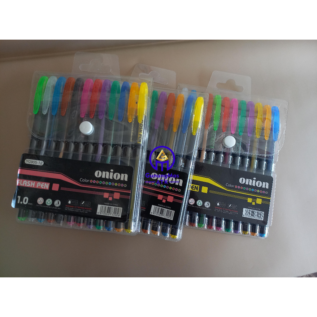 

BOLPENN GLITTER ONION SET 12 WARNA