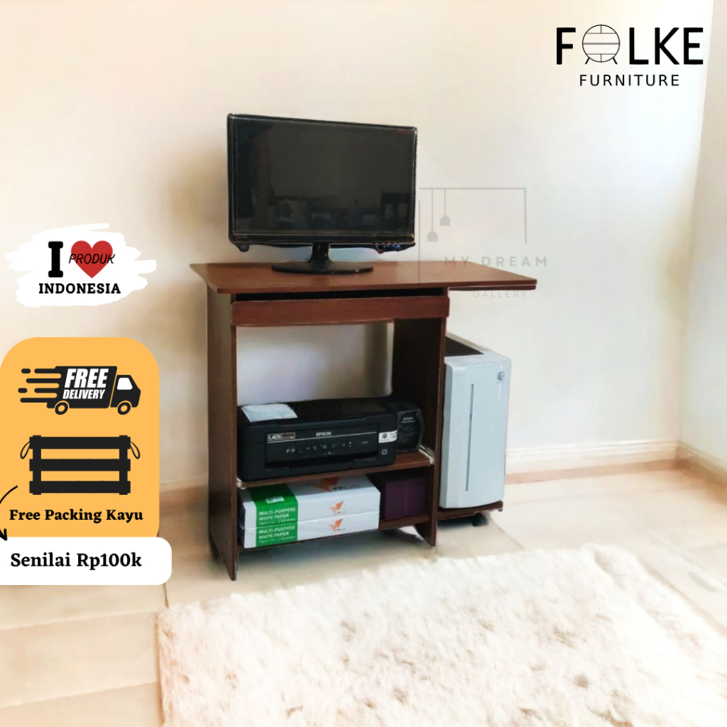 Meja Komputer Mario CPU Kantor Gaming Serbaguna