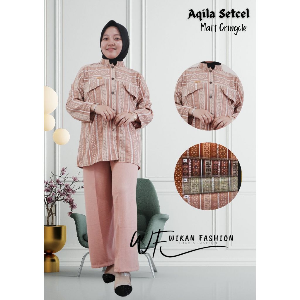 AQILA SETCEL / BAJU MUSLIM WANITA / BAJU WANITA MUSLIM / BAJU MUSLIM WANITA BANDUNG / MATT CRINGCLE 