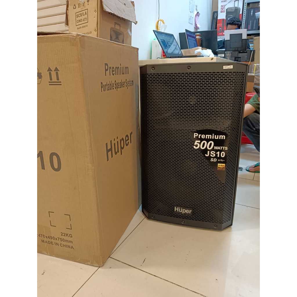 Speaker Aktif Huper JS10 JS-10 Original 15 inchi 500 Watt US harga 1pcs