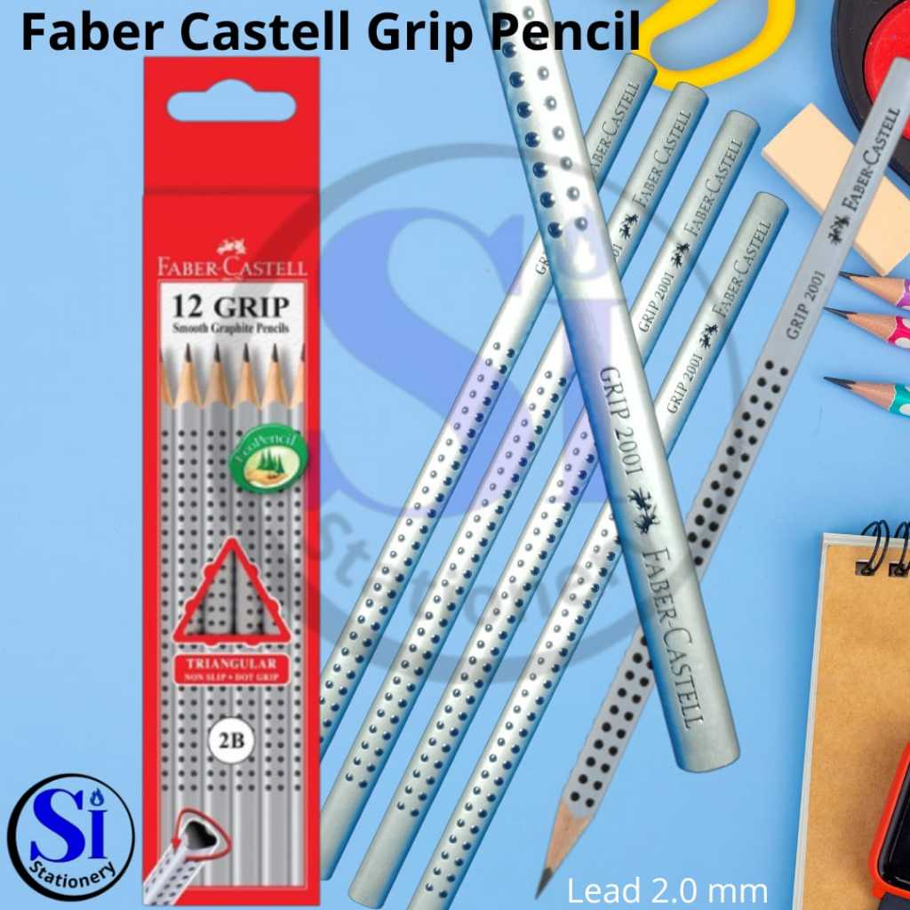 

Pensil Faber Castell Grip 2001 2B Original/Asli pack isi 12 pcs