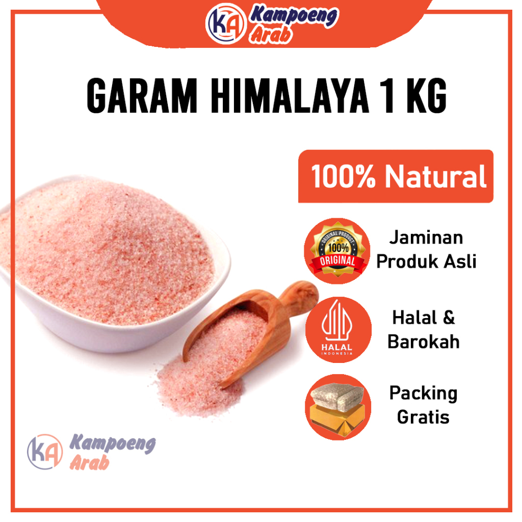 

Garam Himalaya Premium 1Kg Pure Super Fine Himsalt Original Asli Dari Pegunungan Himalaya MPASI