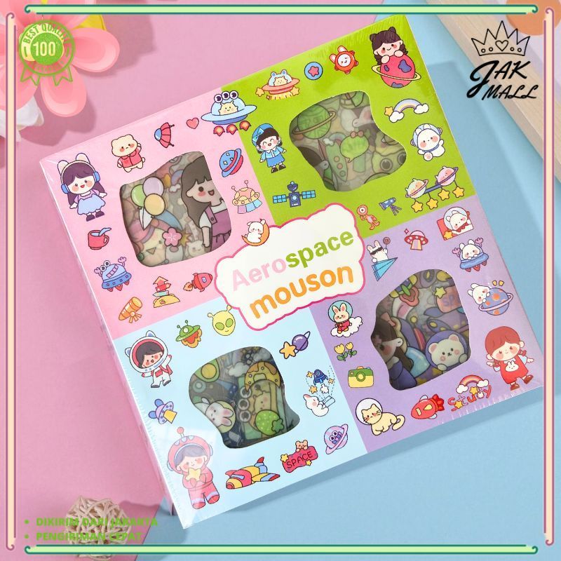 

Stiker Mouson 5 Box Mix Motif Kartun Korea Lucu Anti Air 500 Lembar Dekorasi Handbook Scrapbook DIY JM
