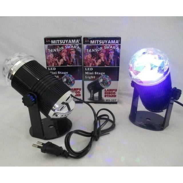 LAMPU DISCO SENSOR SUARA LAMPU DISCO MINI PANGGUNG// MS 357 Lampu Disco Sensor Suara Mitsuyama