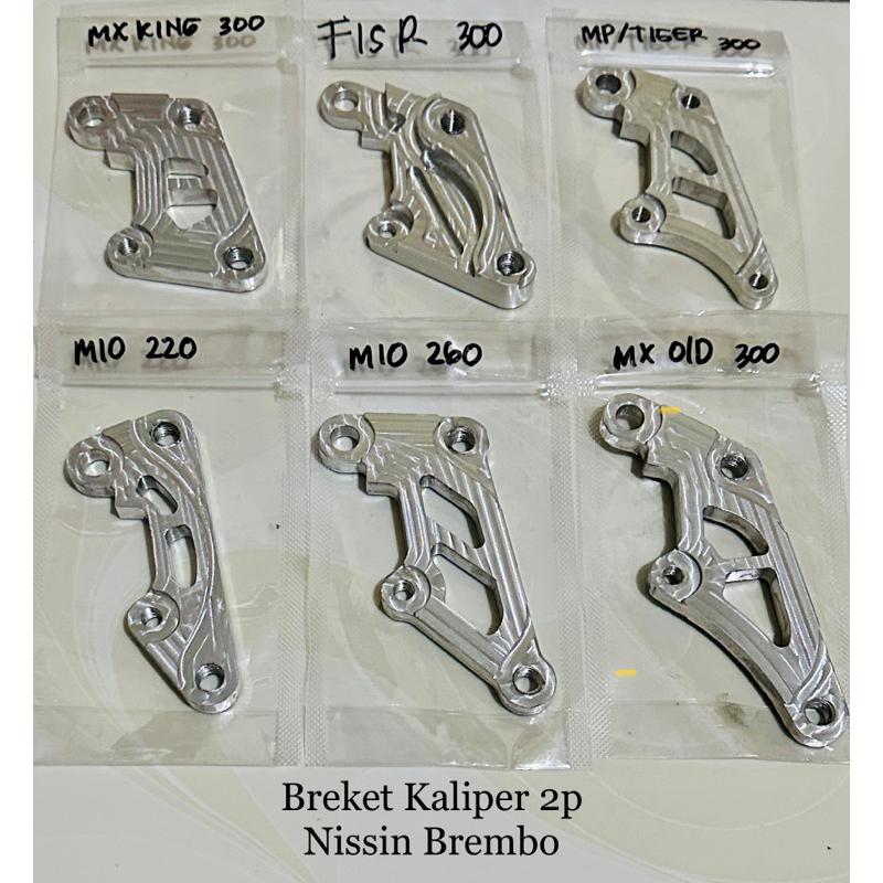 Breket Kaliper 2P Nissin Brembo Mio Jupiter Mx Fizr Mxking Megapro Tiger DLL