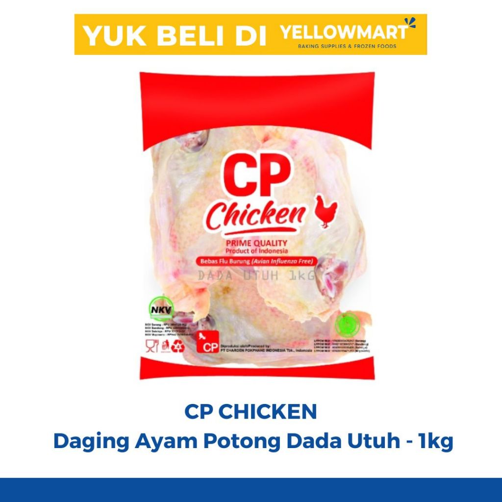 

CP CHICKEN - Daging Ayam Potong Dada Utuh Frozen 1kg