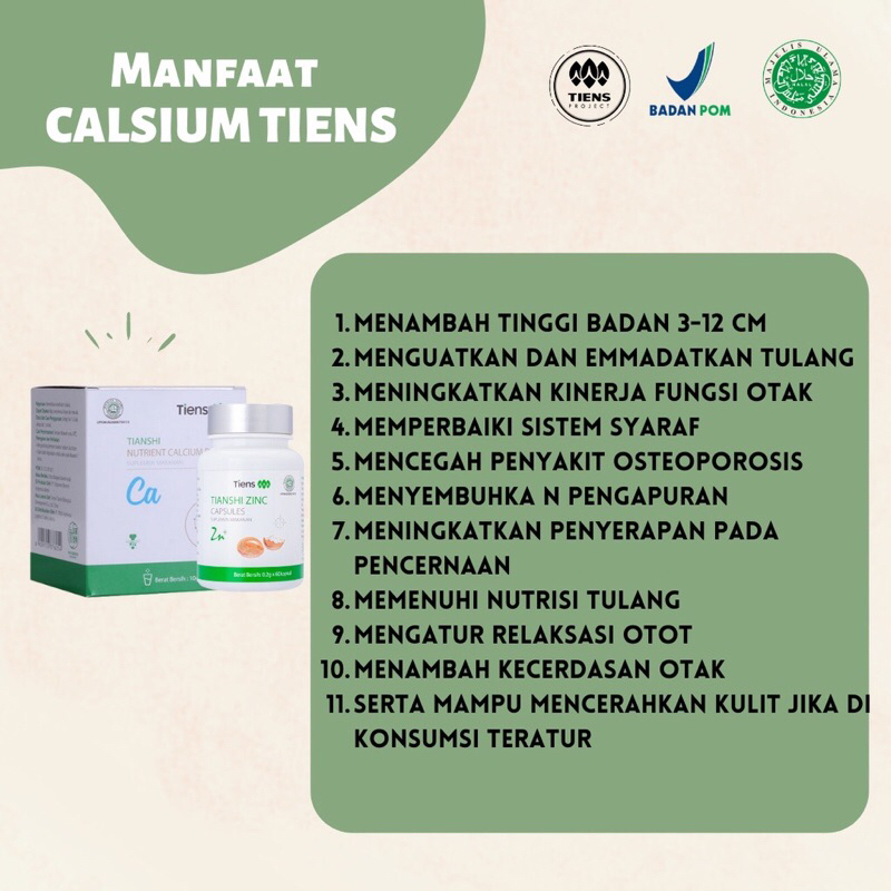 tiens peninggi badan calsium