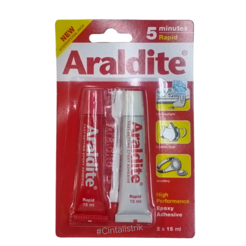 Lem Araldite red / lem serba guna / lem araldite 5 minutes rapid