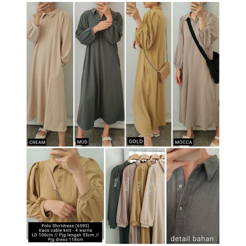 MIDI DRESS MAURINE KOREAN VINTAGE/Midi Dress Knit/Outfit Wanita Korea/Midi Dress Rajut/Dress Kekinia