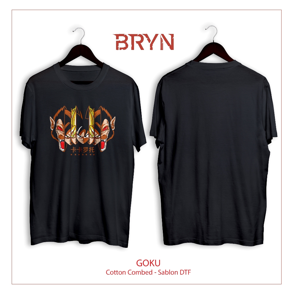 BARYON Baju GOKU DRAGON BALL  / Kaos Anime Distro Cotton Combed Sablon Dtf