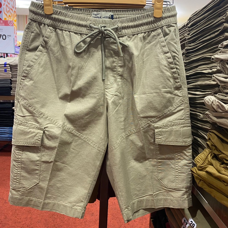 (M-XXL) EMBA CLASSIC CELANA PENDEK PRIA CARGO KOLOR ORIGINAL