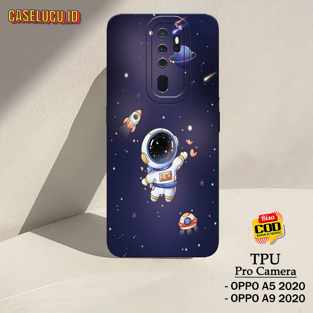 Casing Hp Oppo A5 2020 / A9 2020 Terbaru - Fashion Case Astronot - Case Oppo A5 2020 / A9 2020 - Sof