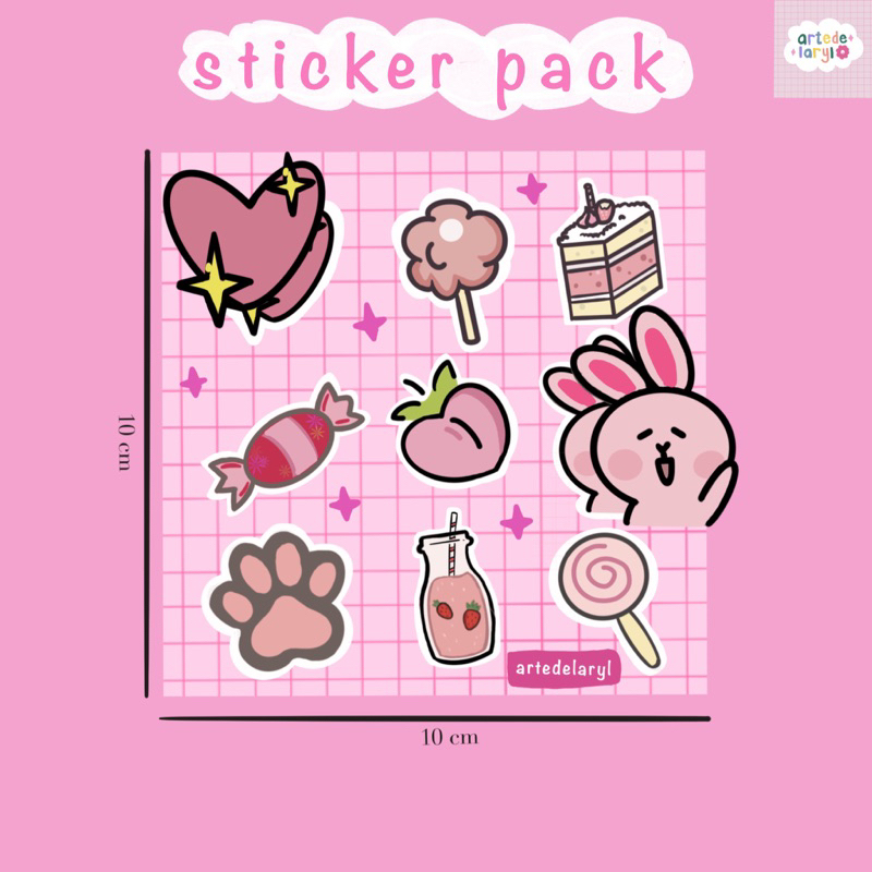 

STIKER WARNA PINK | SQUARE KISS CUT