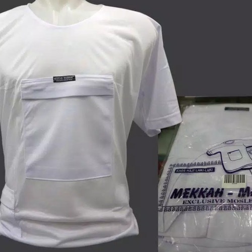 Kaos Haji Umroh Pria Lengan Pendek Bahan Adem Perlengkapan Haji dan Umroh