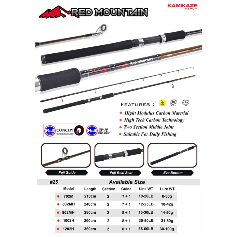 Joran KAMIKAZE Red Mountain 1002H 30-50Lbs