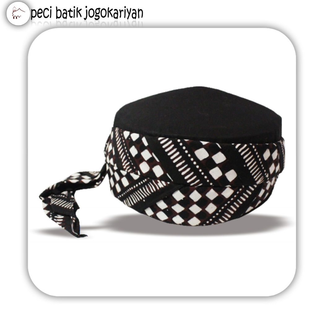 Peci Batik Jogokariyan Motif Poleng Sogan Orignal