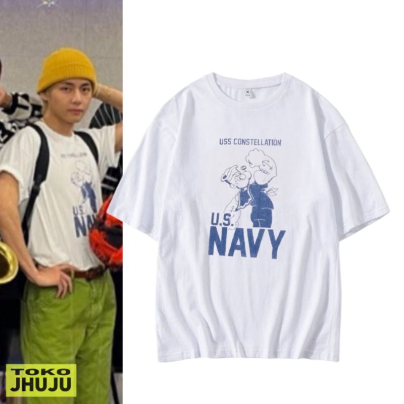 Kaos Kim Taehyung Bangtan Us Navy Popeye