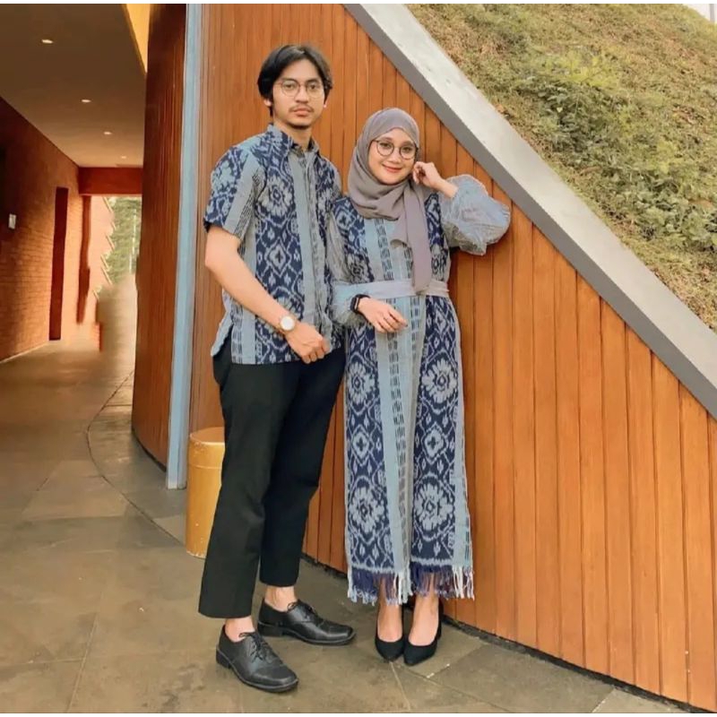 AMEERA DRESS TENUN COUPLE SET - set couple prewedding - couple tenun prewedding - set couple tenun -