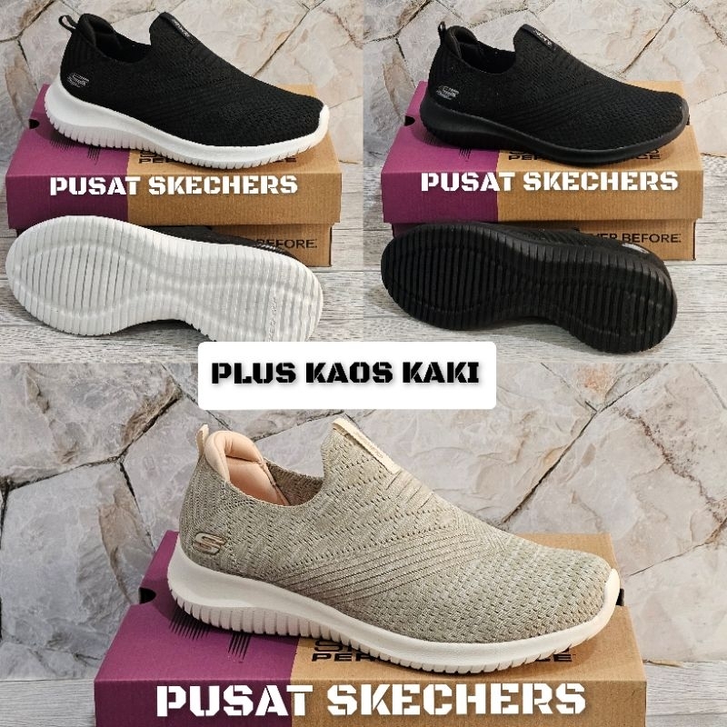 SEPATU WANITA SKECHERS ULTRA FLEX / SKECHERS GOWALK ULTRA FLEX SLIPON WANITA