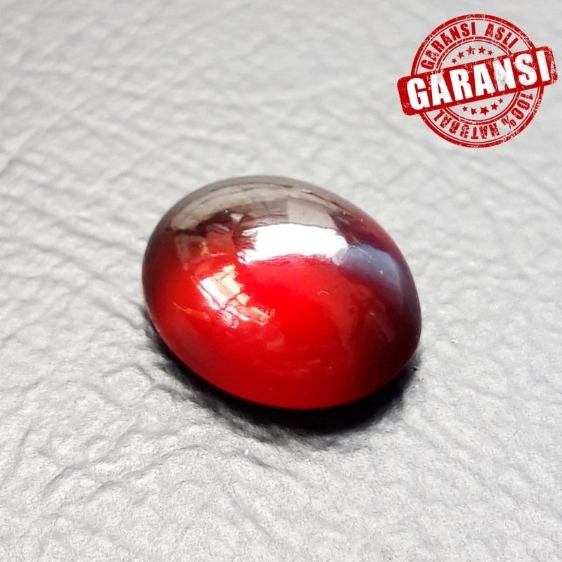 Natural Permata Asli Red Garnet Giwang Top Luster