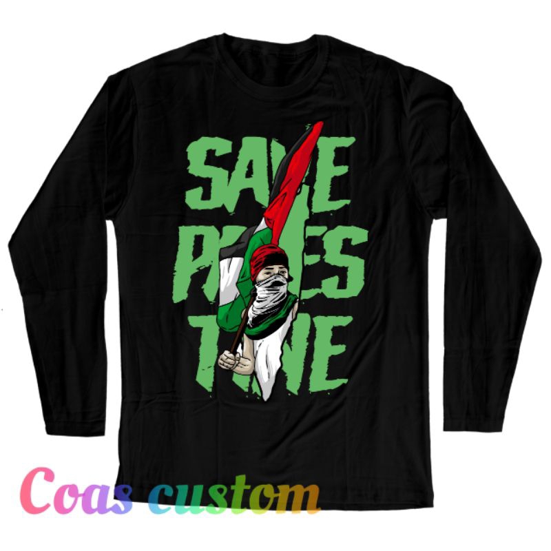 Kaos anak palestina lengan panjang