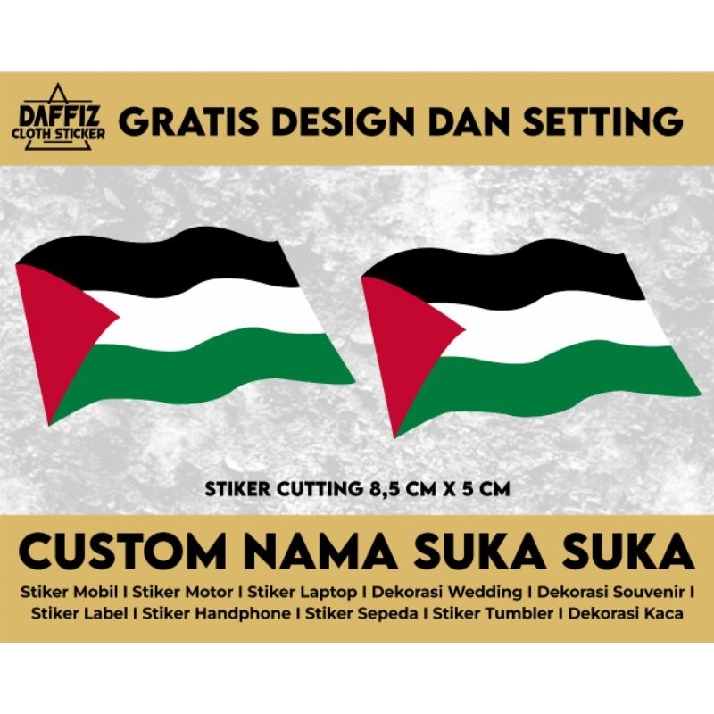 

Stiker Cutting Bendera Palestina