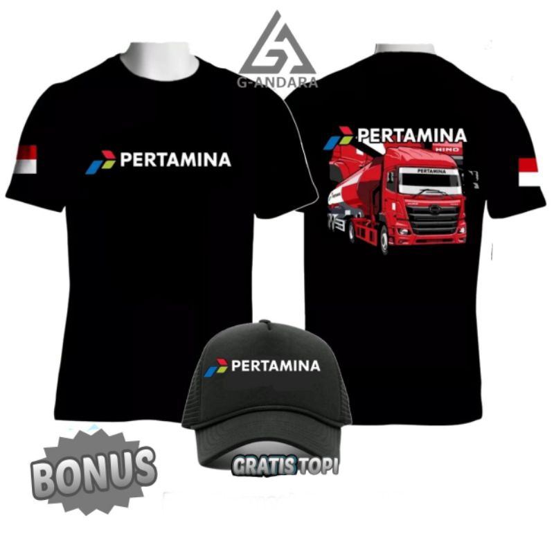 KAOS PERTAMINA DESAIN TERBARU SABLON DEPAN BELAKANG KEREN
