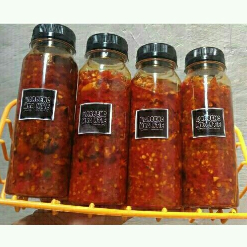 

SAMBAL CUMI / TERI / JENGKOL DLL / SAMBAL BOTOLAN UKURAN 235 GRAM Waroeng Mba Ntie