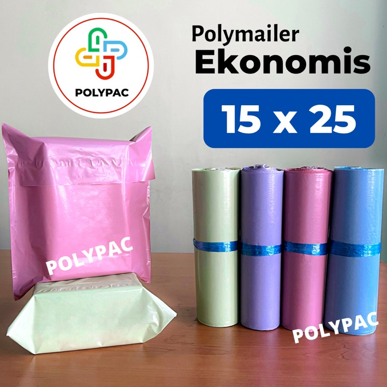 

Star 4.4 Polymailer Warna Ekonomis [15x25] isi 100 pcs - Polymailer Lem Warna Pastel