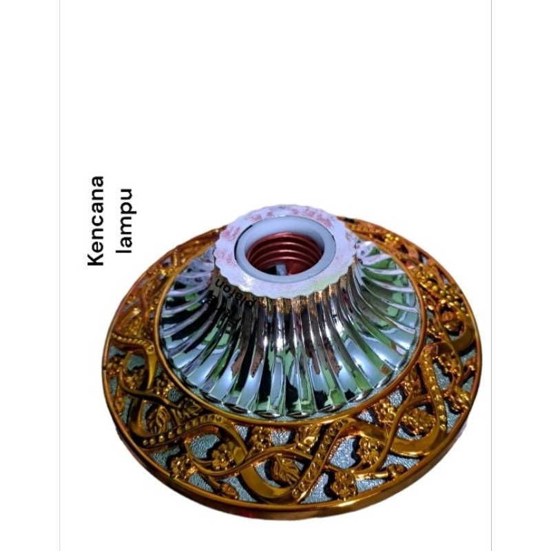 Fiting Lampu Plafon Motif Emas
