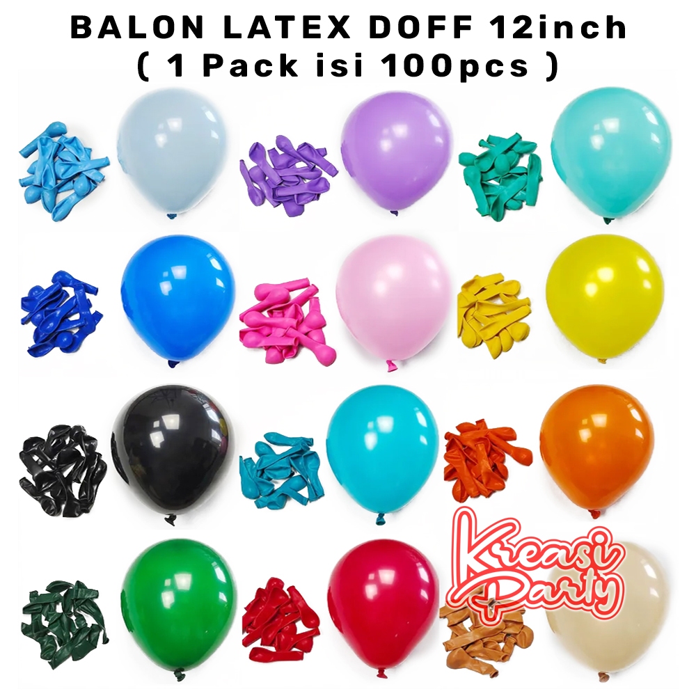 Balon Latex Doff 1 pack isi 100 pcs / Balon Per Pack / Balon Karet / Balon
