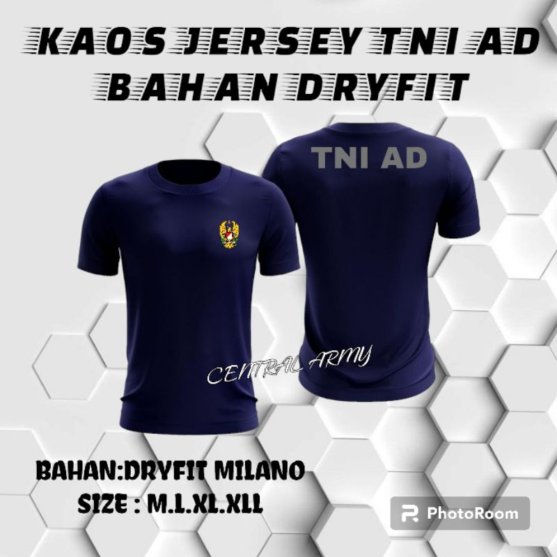 BAJU/KAOS JERSEY OLAHRAGA TNI AD TERBARU|| KAOS JERSEY TNI AD BAHAN DRI FIT MILANO