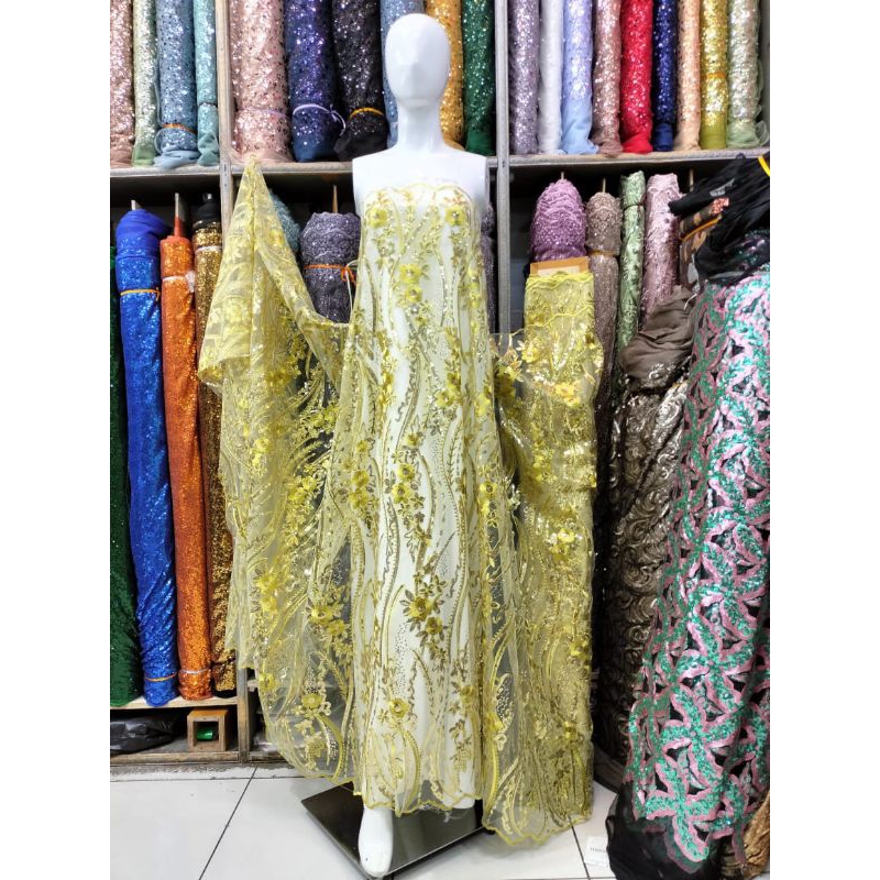 tille bordir bunga Payet/tille bordir