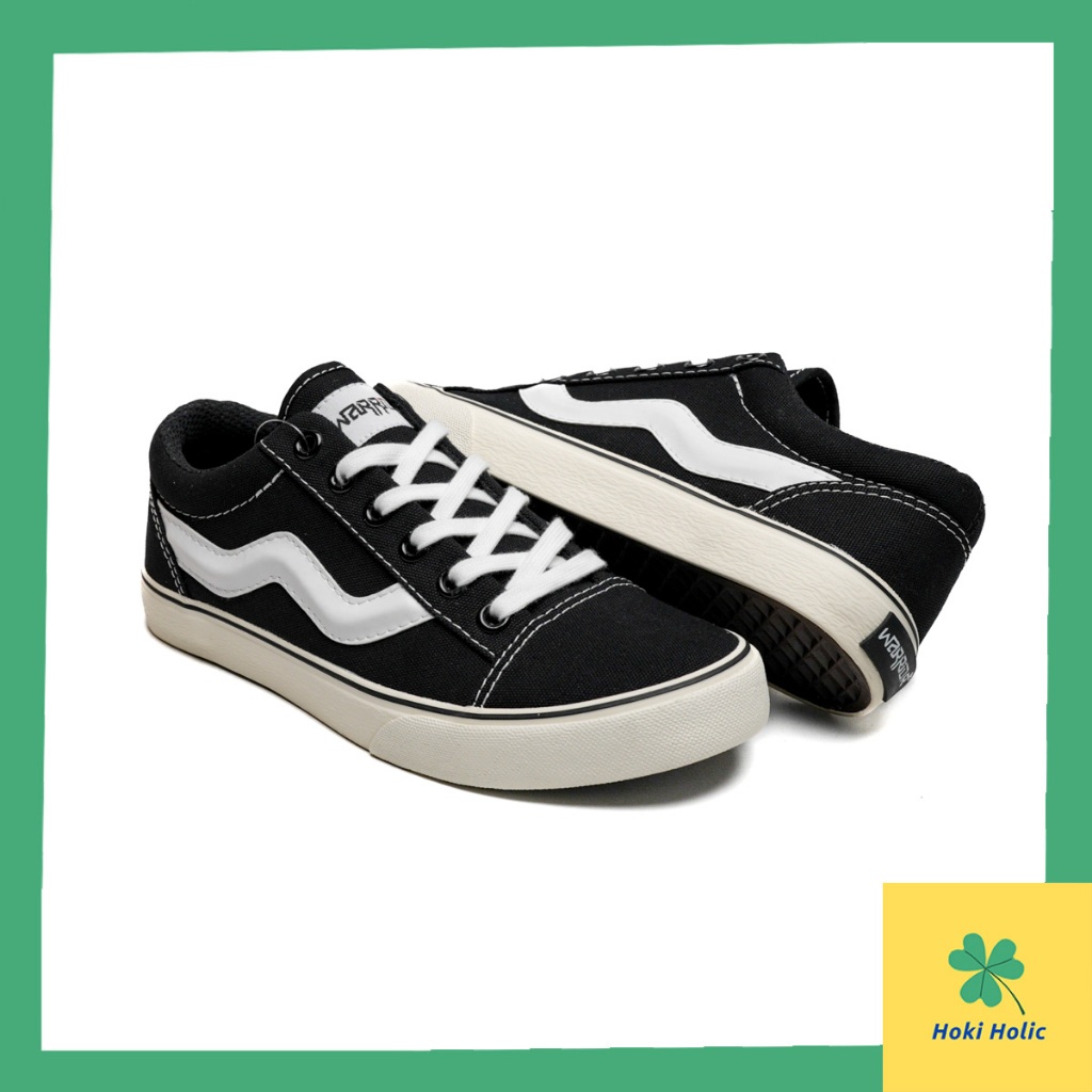 Warrior Apollo Black White Low Sepatu Warrior Original Warrior Shoes